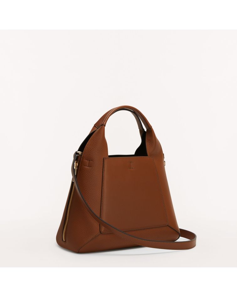 Furla Gilda M Tote Cognac H+Nero