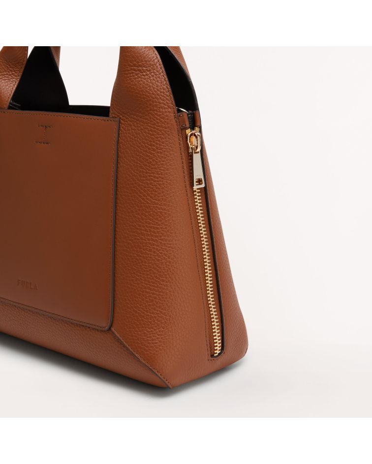 Furla Gilda M Tote Cognac H+Nero