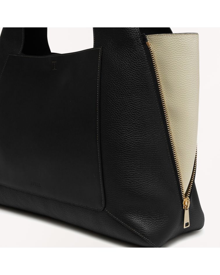 Furla Gilda Xl Tote Nero+Marmo C