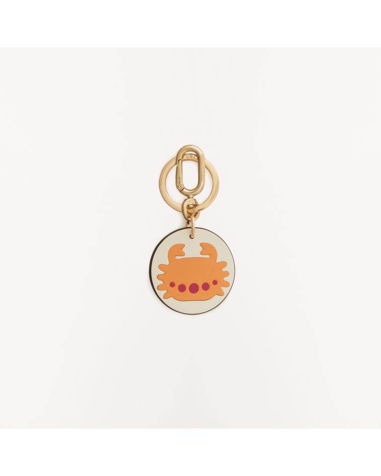 Allegra Circle Keyring Crab Toni Sunset