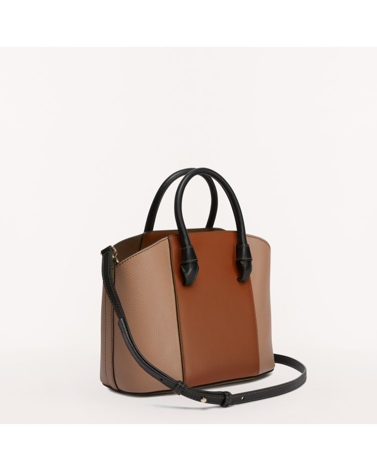 Furla Miastella M Tote Greige+Cognac H+Nero