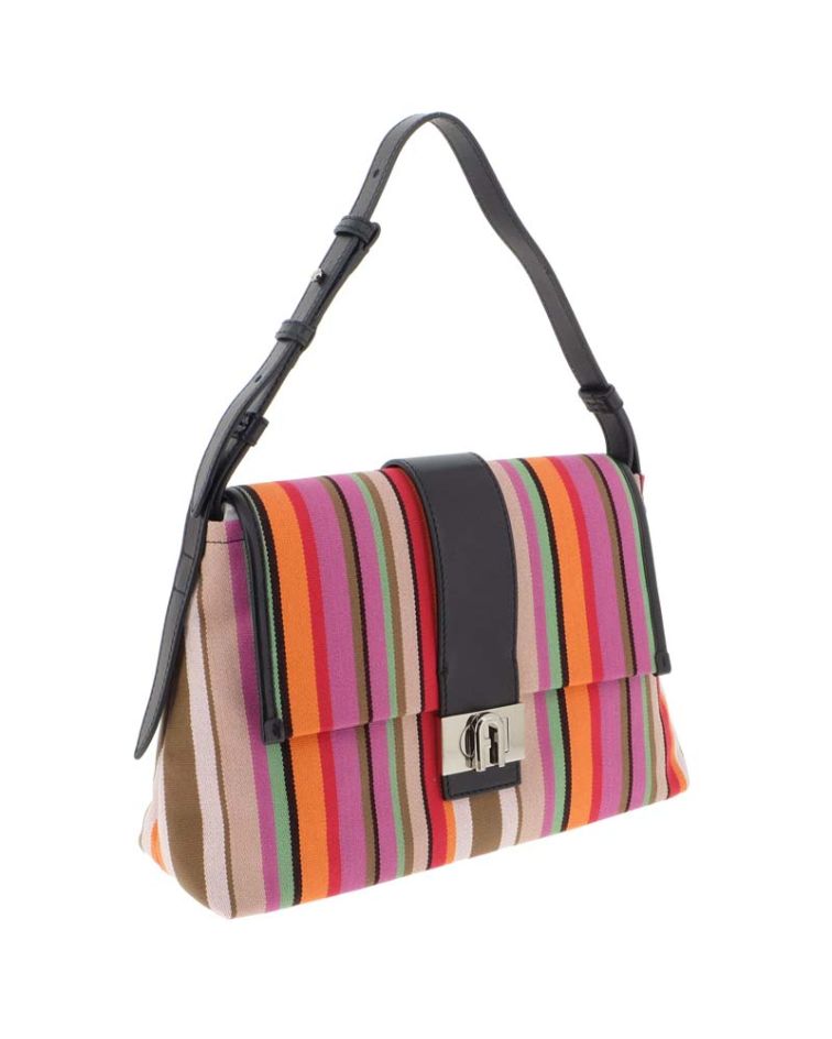Furla Charlotte M Shoulder Bag Multicolor+Nero