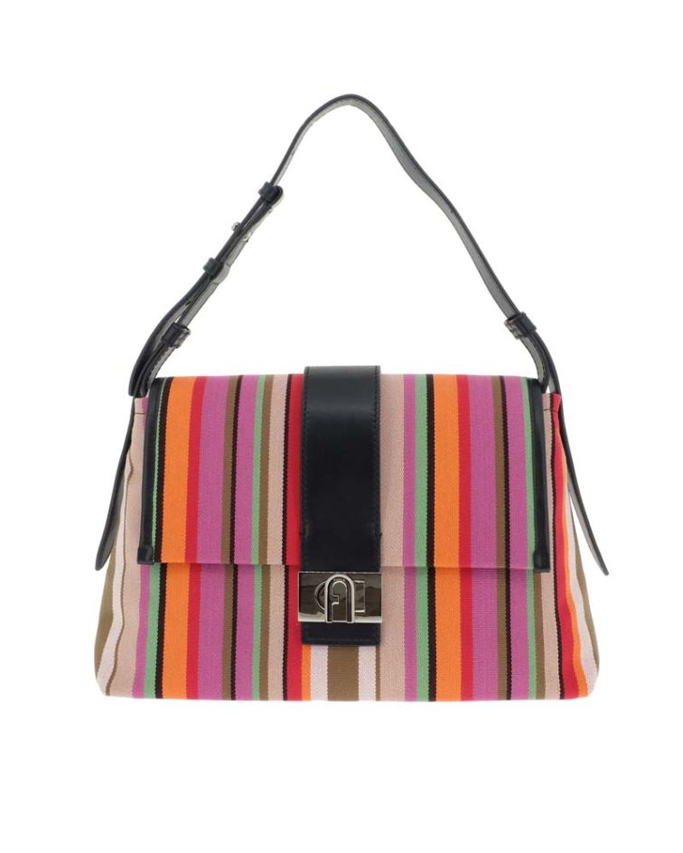 Furla Charlotte M Shoulder Bag Multicolor+Nero