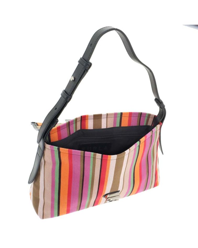 Furla Charlotte M Shoulder Bag Multicolor+Nero