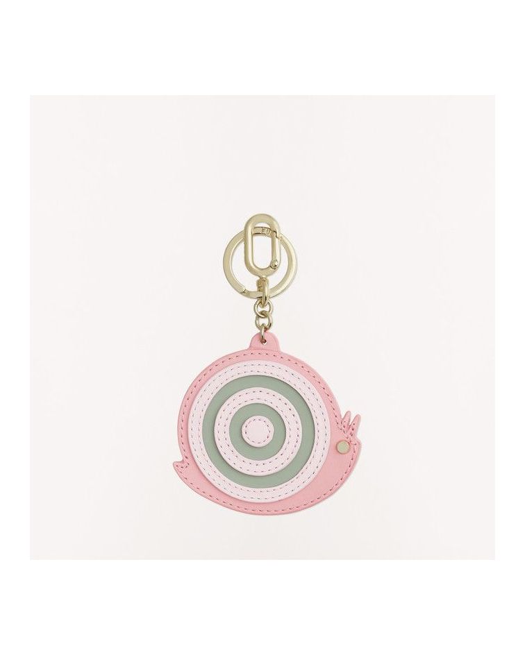 Allegra Keyring Snail With Mirror Begonias+Felce+Quarzo