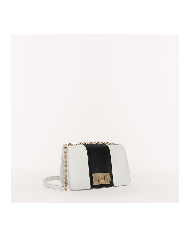 Furla Lulu Mini Crossbody Marshmallow+Nero