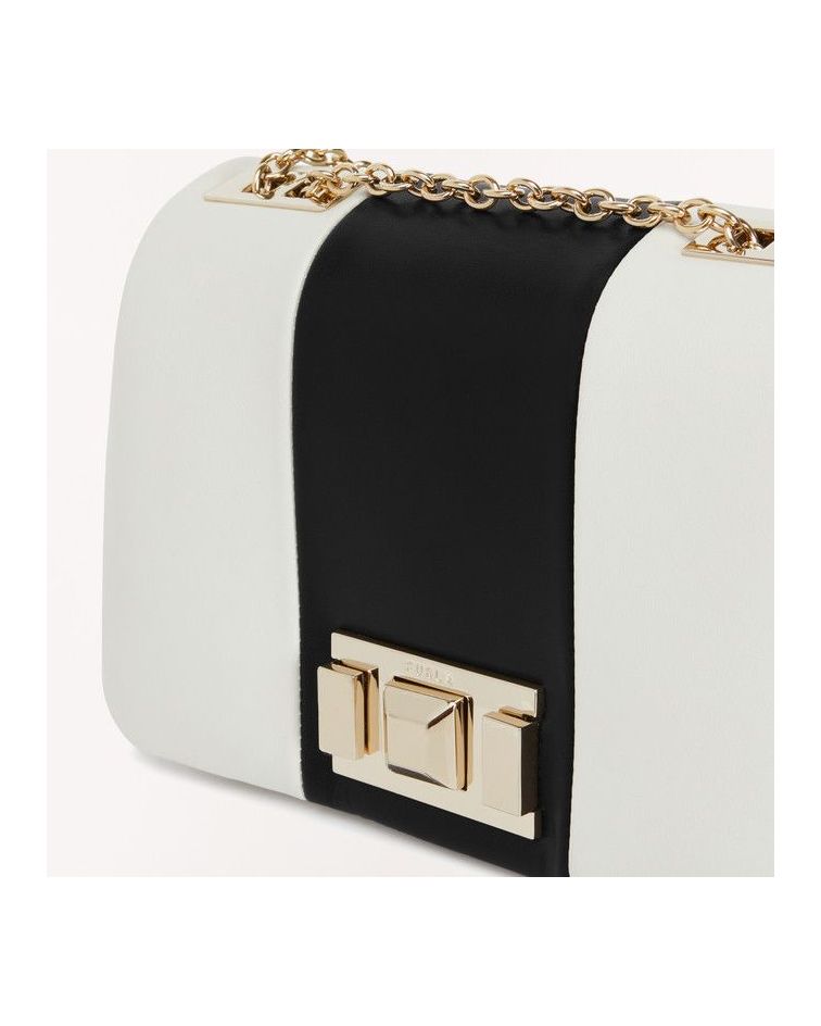 Furla Lulu Mini Crossbody Marshmallow+Nero