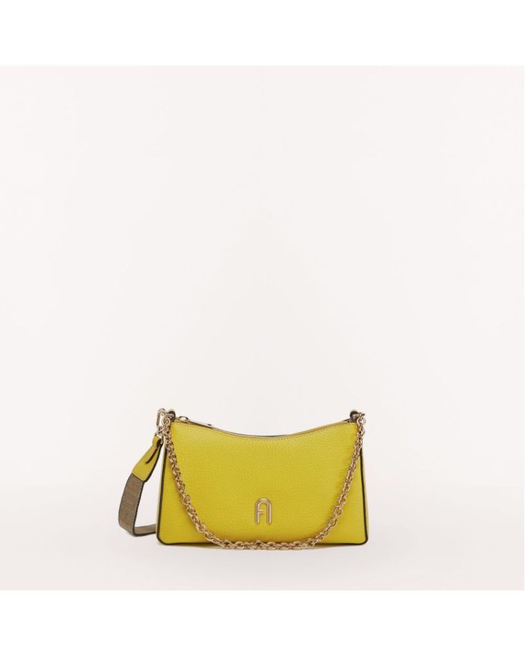 Furla Primula Mini C.Body Double Strap Canary+Metal Taupe